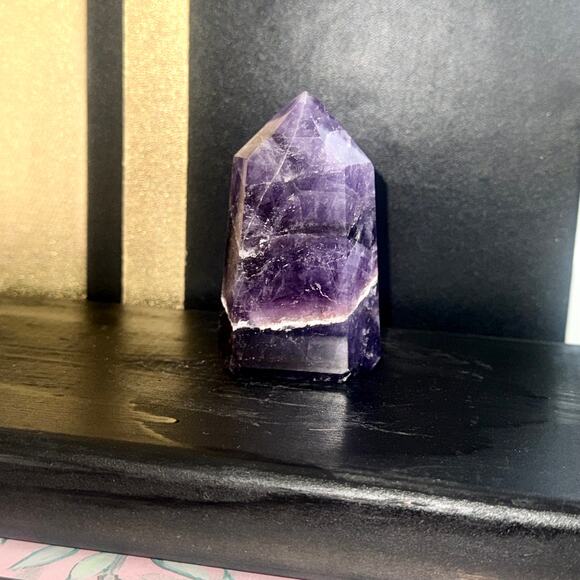 Premier Brazilian Amethyst Tower • 160 g • 3″×2″ Polished Point - Picture 4 of 7